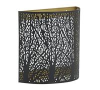 AUBRY GASPARD - Applique Murale Métal Ajouré Noir - Intérieur Doré - 23 x 23 x 9 cm - Fixation Murale Élégante - Équipement Électrique Non Inclus - Décoration Moderne et Raffinée