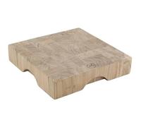 AUBRY GASPARD - Billot de Cuisine en Acacia Naturel Massif - Format Carré 40 x 40 x 8 cm - Finition Damier - Poignées Passe-Main - Poids 10,85 kg - Vendu à la pièce