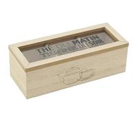 AUBRY GASPARD Boite à thé en bois et verre 3 compartiments Boîte à thé 3 comp.