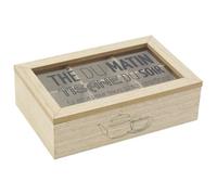 AUBRY GASPARD Boite à thé en bois et verre 6 compartiments Boîte à thé 6 comp.