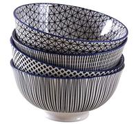 AUBRY GASPARD Bol en Porcelaine Petit déjeuner Bol à Riz Soupe céréales Bol Japonais - Lot de 4