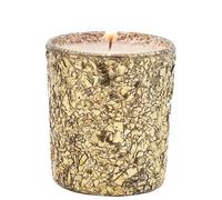 AUBRY GASPARD - Bougie en Verre DorÈ Effet …cailles - Parfum Vanille - Lot de 6 Photophores Assortis - ÿ 7 cm x Hauteur 8 cm - Poids 0,33 kg - IdÈal pour Ambiance Chaleureuse et DÈcorative