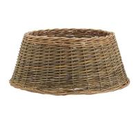 AUBRY GASPARD - Cache-Pied Sapin Osier 2 Tons Brut et Clair - Rond Léger Résistant - Ø 41-56 cm - Hauteur 25 cm - Décoratif pour Sapin Noël - Accessoire Maison Polyvalent