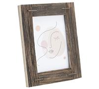 AUBRY GASPARD - Cadre Photo Bois Recyclé - Verre - Photo 18x24 cm - Cadre 26x3x32 cm - 2 Accroches - Paysage/Portrait - Décor Abstrait Rose - Unique, Éco-Responsable, Fait Main