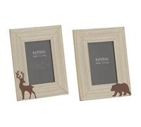 AUBRY GASPARD - Cadre Photo en Médium et Métal - Motifs Assortis - Convient pour Photo 10 x 15 cm - Élégant - Parfait pour Décoration Intérieure et Personnalisation d'Espaces de Vie