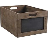 AUBRY GASPARD Caisse de rangement en bois avec ardoise 39 x 29 x 20 cm
