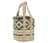 - Cale-porte en jute indie Noir et naturel