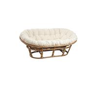 AUBRY GASPARD Canapé Papasan 2 Places en rotin avec Coussin