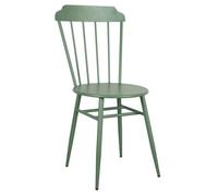 AUBRY GASPARD - Chaise en Métal Laqué Vert avec Tampons Réglables - Prêt À Monter - Design Élégant - Confort Optimal - Dimensions 43X41X86 cm - Hauteur D'Assise 45 cm - Couleur Vert - Taille Standard