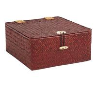AUBRY GASPARD - Coffret en Palmier Teinté Naturel 23X23X11 Pouces - Design Élégant et Durable - Rangement Pratique pour Bijoux et Accessoires - Couleur Naturelle - Taille 23X23X11 in
