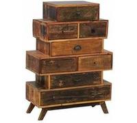 Commode 8 tiroirs en bois recyclé Zigzag