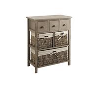 AUBRY GASPARD - Commode en Bois de Peuplier Campana - 6 Tiroirs - Dimensions 58 x 30 x 72 cm - Doublure Jute et Maïs - Livrée Montée - Idéale pour Salon ou Chambre - Poids 7 kg