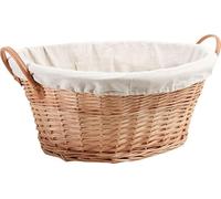 Corbeille à linge ovale en osier clair