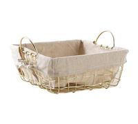 AUBRY GASPARD Corbeille à Pain en métal doré 24 x 24 x 10 cm