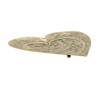 AUBRY GASPARD - Corbeille Cœur en Métal Naturel - Décor Montagne - Dimensions 13X13X3 cm - Design Élégant et Durable - Idéale pour Rangement et Décoration - Couleur Naturelle - Taille 13X13X3 cm