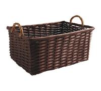 AUBRY GASPARD - Corbeille De Rangement en Rotin Synthétique Naturel 45 X 36 X 20-26 cm - Design Élégant et Durable - Idéale pour Jouets et Vêtements - Couleur Naturelle - Taille 45 X 36 X 20-26 cm