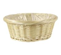 AUBRY GASPARD - Corbeille en Éclisse Blanche Ø55-35 H15 - en Osier Fendu Doublé Plastique - Design Élégant et Moderne - Idéale pour Fruits et Objets du Quotidien - Couleur Blanche - Taille Ø55 cm