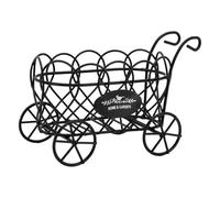 AUBRY GASPARD - Corbeille en Métal Laqué Noir - Modèle Chariot - Dimensions 20X10X10-13 cm - Design Élégant et Durable - Idéale pour Le Rangement - Facile À Nettoyer - Noir - 20X10X10-13 cm