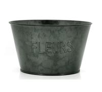 AUBRY GASPARD - Corbeille en Métal Noir Fleurs Ø15-11 H9 - Design Élégant et Durable - Parfaite pour Fleurs Ou Rangement - Idéale pour Décoration Intérieure - Noir - Ø15 cm