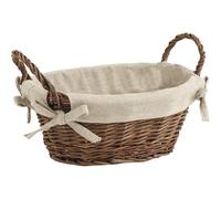 AUBRY GASPARD - Corbeille en Osier Brut - Deux Anses - Dimensions Longueur 25 cm x Profondeur 18 cm x Hauteur 10 cm - Poids Léger de 0,17 kg - Idéale pour Rangement et Décoration