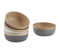 AUBRY GASPARD - Corbeille Ronde en Bambou Laqué - Présentation Fruits et Service Apéritif - Arts de la Table - Dimensions Ø 15 x H 6 cm (Couleur Assortie - Vendu à la pièce)