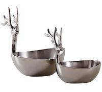 Corbeilles cerf en aluminium (Lot de 2)