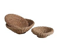 Corbeilles rondes en jonc naturel (lot de 3)