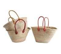 AUBRY GASPARD - Couffin palmier - bandoulière cuir - 55 cm - coloris assorti