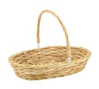 AUBRY GASPARD - Coupe Ovale en Osier Naturel avec Anse Mobile - Dimensions 35X23X6 cm - Design Élégant et Durable - Idéale pour Rangement et Présentation - Couleur Naturel - Taille 35X23X6 cm