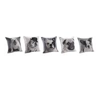 AUBRY GASPARD - Coussin Chien en Coton - Garnissage Fibre Polyester - Housse 30% Coton, 70% Polyester - Motifs Assortis - Confort Optimal pour Animal de Compagnie - Léger et Facile à Entretenir