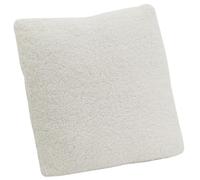 AUBRY GASPARD - Coussin en Bouclette Blanc Déhoussable - Coton et Garniture Polyester - Dimensions 45 x 45 cm - Poids 0.67 kg - Confort et Élégance pour Intérieur - Facile à Entretenir et à Adapter
