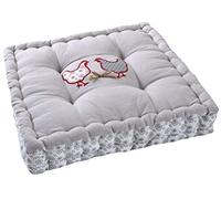 AUBRY GASPARD Coussin carré en Coton et Lin Poule