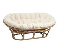 AUBRY GASPARD - Coussin pour Papasan 100% Coton Écru Épais Garni Kapok - s'adapte Au Canapé Papasan Mca1350C - Confort Exceptionnel - Facile d'entretien - Naturel - 165 cm