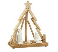 AUBRY GASPARD Crèche en Bois et céramique Sapin