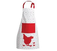 Aubry Gaspard - Tablier de cuisine en coton Poule rouge Rouge
