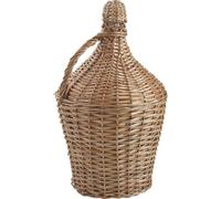 AUBRY GASPARD - Dame-Jeanne 10L en Osier Buff et Verre - Contenance Idéale pour Boissons et Décoration - Durable et Polyvalente - Sans Bouchon - Couleur Buff - Taille 10 Litres
