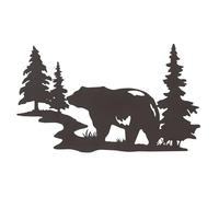 AUBRY GASPARD - Décoration Murale en Métal Vieilli - Design Ours - Élégante Originale - Idéale Salon Bureau - Touche Artistique Naturelle Intérieur - Facile à Installer