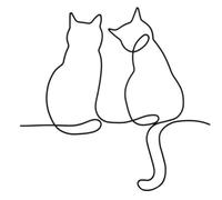 AUBRY GASPARD - Décoration Murale Métal Noir - Deux Chats en Câlin - 40 x 38 cm - 0,18 kg - Design Moderne Original - Idéal Personnaliser Intérieur - Ambiance Chaleureuse