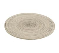AUBRY GASPARD - Dessous de Plat en Bambou - Rond - Finition Naturelle et Noire - Ø 25 cm - Poids 0,25 kg - Haute Résistance à la Chaleur - Idéal pour Protection de Surface en Cuisine
