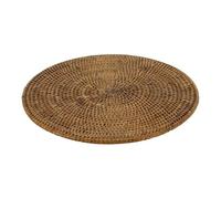 AUBRY GASPARD - Dessous de Plat en Rotin Antique - Ø 33 cm - Poids 0.25 kg - Finition Artisanale - Résistant à la Chaleur - Idéal pour Protéger Les Surfaces - Design Élégant et Naturel