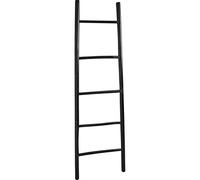 AUBRY GASPARD - Échelle Porte-Serviette Bambou Noir - Laquée - 5 Barreaux - 50 x 150 cm - Décoratif Prêt à l'emploi - Idéal Salle de Bain Élégante - Utilisation Décorative