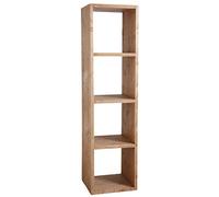 AUBRY GASPARD - Étagère 4 Cases Épicéa Ciré Miel 166x41x40 cm - Livrée Montée - Modulable avec Collection Multi-Cases - Poids 26 kg - Design Épuré et Chaleureux