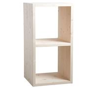 AUBRY GASPARD - Étagère Modulable 2 Cases en Épicéa Naturel - Dimensions 41 x 40 x 80 cm - Livrée Montée - Poids 13 kg - Empilable pour Meuble Personnalisé - Design Moderne - Idéale pour Salon