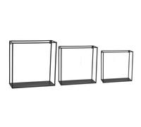 AUBRY GASPARD-Étagère murale métallique noire moyen modèle - 40 x 15 x 40 cm