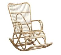 AUBRY GASPARD - Fauteuil à Bascule Manau Naturel - 59 x 120 x 100 cm - Hauteur d'Assise 44 cm - Intérieur Extérieur - Livré Monté - Artisanale - Confort Élégance Rustique