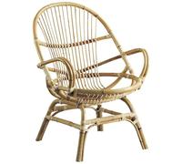 AUBRY GASPARD - Fauteuil Coquille en Manau Jakarta - Dimensions 67 x 65 x 89 cm - Hauteur d'Assise 40 cm - Compatible Extérieur - Léger 4 kg - Élégant pour Jardin et Intérieur - Entretien Facile