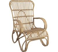 AUBRY GASPARD - Fauteuil Détente Manau Rotin - Ligatures Plastiques - 60 x 75 x 90 cm - Assise 36 cm - Intérieur Extérieur - Entretien Facile - Livré Monté - Poids 7 kg