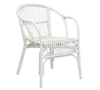 AUBRY GASPARD Fauteuil en rotin laqué Blanc