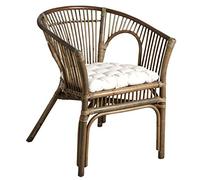 AUBRY GASPARD Fauteuil en rotin teinté avec Coussin Hélène