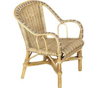 AUBRY GASPARD - Fauteuil Enfant en Rotin Crapaud - Manau et Moelle de Rotin - 41 x 42 x 50 cm - Hauteur d'Assise 27 cm - Design - Idéal pour Chambre d'enfant, Confort et Style Naturel - Empilable